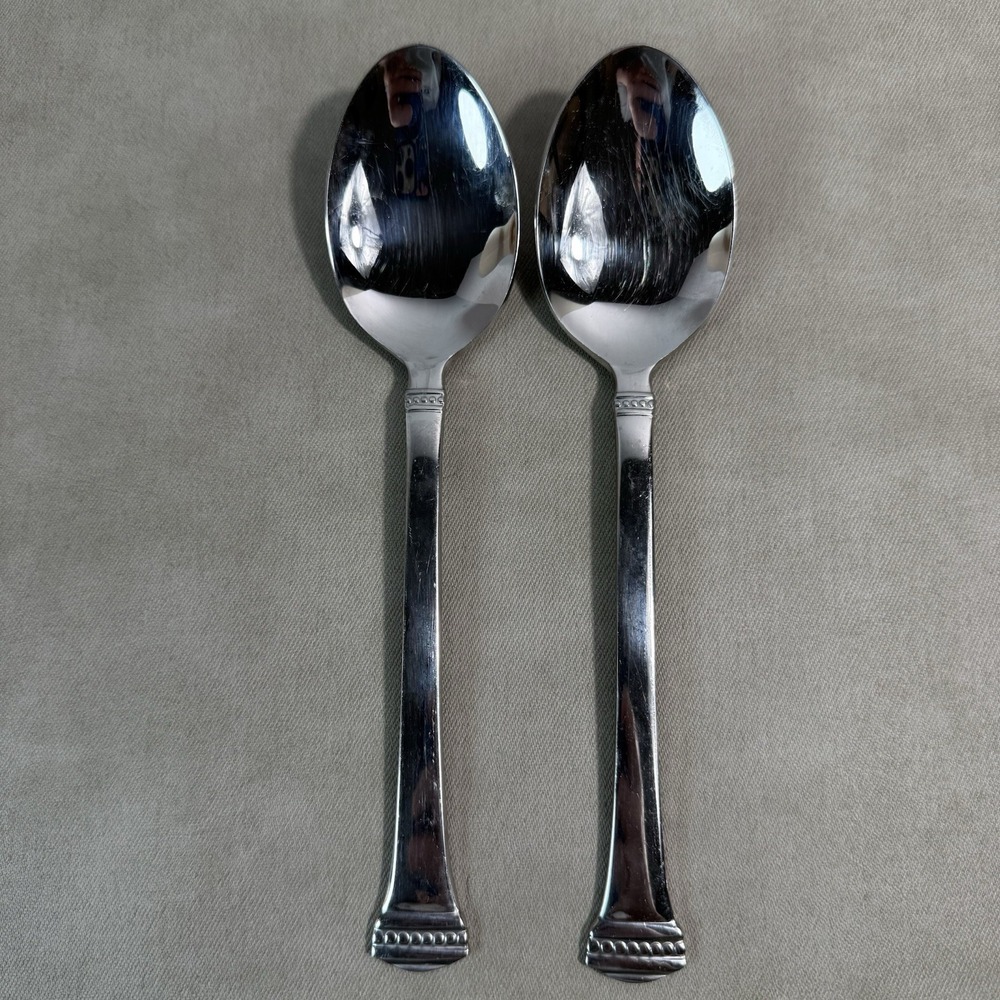 Towle CLASSIQUE BEAD Glossy Pattern 18/10 Stainless TABLE / SOUP SPOONS China